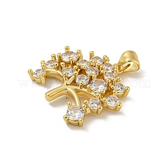 Brass Micro Pave Cubic Zirconia Pendants&nbsp;KK-N254-125G