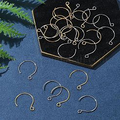 24Pcs 2 Colors Ion Plating(IP) 304 Stainless Steel Earring Hooks&nbsp;STAS-FS0001-65