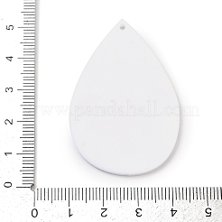 印刷された不透明なアクリルパーツ  蝶の涙  49.5x32.5x1.5mm  穴：1.6mm&nbsp;FIND-K017-16F