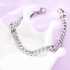 304 Stainless Steel Curb Chain Bracelets for Women Men&nbsp;BJEW-F529-07P
