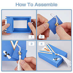 Graduation Gown Rectangle Paper Drawer Candy Boxes&nbsp;CON-WH0094-02B