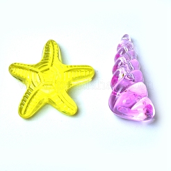 透明なアクリルビーズ  シェル＆ヒトデ  ミックスカラー  31.5~39x20~38x9~18mm  約500 G /袋&nbsp;TACR-WH0007-03