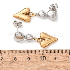 304 Stainless Steel Stud Dangle Earrings&nbsp;SA-G607-03GP