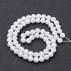 Natural Mashan Jade Round Beads Strands&nbsp;G-D263-6mm-XS01