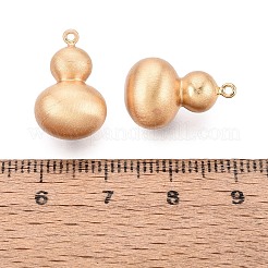 真鍮のツイスターの留め金  ヒョウタン  18KGP本金メッキ  17~17.5x11x11~11.5mm  穴：1mm&nbsp;KK-Q074-14G