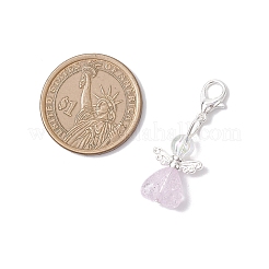Transparent Acrylic Heart Angel Pendant Decorations&nbsp;HJEW-JM04525