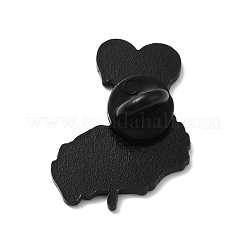 Skull Hand with Heart Enamel Pins&nbsp;JEWB-G013-A02