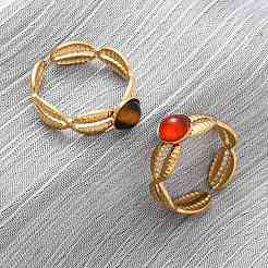 304 Stainless Steel Open Cuff Rings&nbsp;RJEW-A071-03G