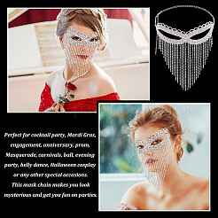Iron Headwear Masquerade Masks&nbsp;AJEW-WH0312-34S