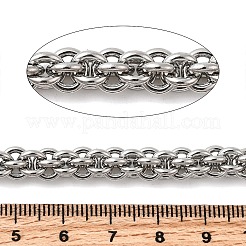 304ステンレススチール製喜平チェーン  溶接されていない  スプールで  ステンレス鋼色  7.5mm&nbsp;CHS-K024-09P