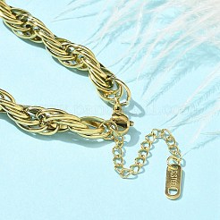 304 Stainless Steel Rope Chain Bracelets&nbsp;BJEW-C084-02G