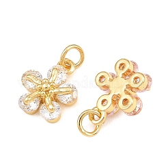 Brass Pave Cubic Zirconia Charms&nbsp;KK-Q085-14G
