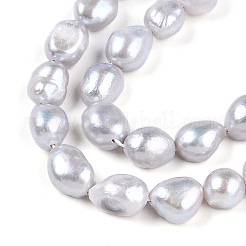 Natural Cultured Freshwater Pearl Beads Strands&nbsp;PEAR-N014-09B-01