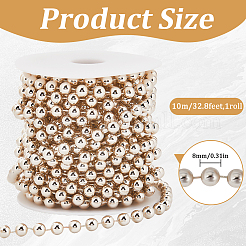 ABS Plastic Imitation Pearl Bead Chain&nbsp;KY-WH20006-09A