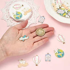 10Pcs 5 Styles Alloy Enamel Pendants&nbsp;ENAM-YW0008-82