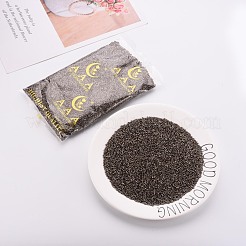 ガラスシリンダービーズ  シードビーズ  メタリックカラー  焼き付け塗料  丸い穴  コーヒー  1.5~2x1~2mm  穴：0.8mm  約8000個/袋  約1ポンド/バッグ&nbsp;SEED-S047-B-015