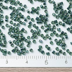 MIYUKIデリカビーズ  シリンダー  日本製シードビーズ  11/0  （db0276)裏地付きエメラルドab  1.3x1.6mm  穴：0.8mm  約10000個/袋  50 G /袋&nbsp;SEED-X0054-DB0276