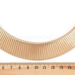 女性用合金製ワイドチョーカーネックレス  ゴールドカラー  19.69インチ（50cm）&nbsp;NJEW-C090-01G
