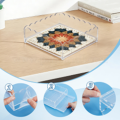 Square Acrylic Trays&nbsp;ODIS-WH0007-013A