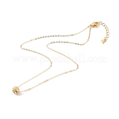 Brass Micro Pave Cubic Zirconia Pendant Necklace&nbsp;NJEW-JN03532-01
