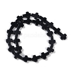 Synthetic Blue Goldstone Beads Strands&nbsp;G-I369-A25-02