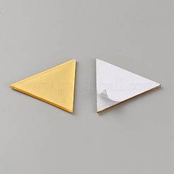 粘着アクリルミラーラインストーン  衣料品アクセサリー  三角形  ゴールド  25x21x0.8mm&nbsp;FIND-WH0139-621B