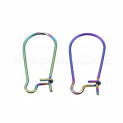 304 Stainless Steel Hoop Earrings Findings Kidney Ear Wires&nbsp;LS-X-STAS-N098-006