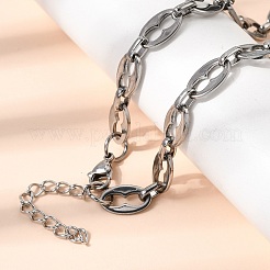 304 Stainless Steel Coffee Bean Chain Bracelet & Necklace Jewelry Sets&nbsp;SJEW-L199-19P