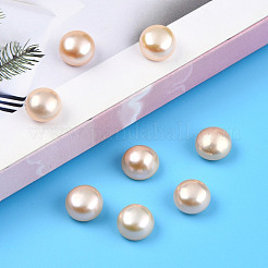 天然な培養された淡水パールビーズ  片穴  半円/ドーム  桃パフ  8~8.5x5~5.5mm  穴：0.8mm  約 2 ピース/ペア  66 個 (33 ペア)/ボード&nbsp;PEAR-N020-08A