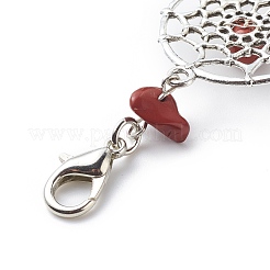 8Pcs Woven Net/Web with Feather Pendant Decoration&nbsp;HJEW-JM00769
