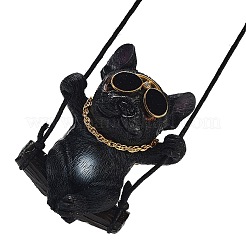 Cute Resin Swinging Bulldog Pendant Decorations&nbsp;HJEW-A010-01C