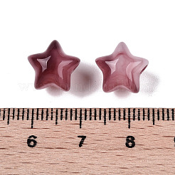 アクリルビーズ  スター  天然石風  インディアンレッド  11x11x10mm  穴：2mm  1020個/ 500g&nbsp;OACR-U005-04D