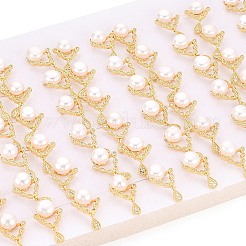 Teardrop Brass Micro Pave Clear Cubic Zirconia Dangle Stud Earrings&nbsp;PEAR-N017-07G