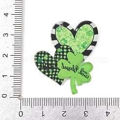 Saint Patrick's Day Opaque Printed Acrylic Pendants&nbsp;OACR-A045-05B