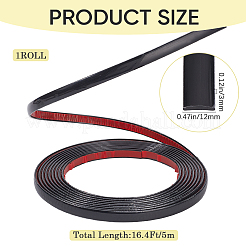 PVC 車内装モールディングトリム  ほとんどの車に適合  ブラック  12x3mm  5m / pc&nbsp;AJEW-WH20020-082B-02