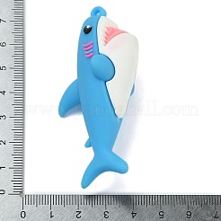 バッグ PVC ペンダント  動物  キーホルダー  鮫  70x30x27mm  穴：2.5mm&nbsp;FIND-R001-03A