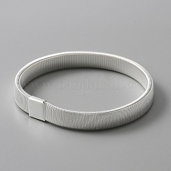 High Carbon Steel Stretch Arm Bracelets for Men&nbsp;LS-BJEW-WH0020-10S