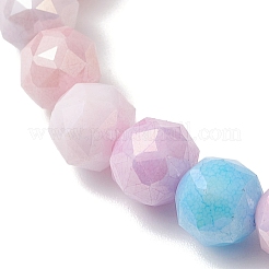 Electroplate Glass Round Beads Stretch Bracelets for Women&nbsp;BJEW-JB12630-02