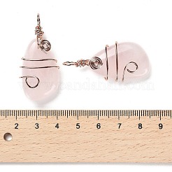 Natural Rose Quartz Pendants&nbsp;G-F763-03RG-05