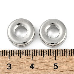 CCBプラスチックヨーロピアンビーズ  大穴ビーズ  ドーナツ  プラチナ  12x5mm  穴：5.5mm&nbsp;CCB-G020-29P