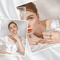 6Pcs 3 Color U Shape Rhinestone Dangle Stud Earrings for Girl Women&nbsp;STAS-UN0030-18
