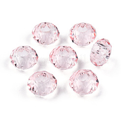 ガラスヨーロピアンビーズ  大穴ビーズ  芯金がない  ロンデル  ミスティローズ  直径約14mm  厚さ8mm  穴：5mm&nbsp;X-GDA007-39