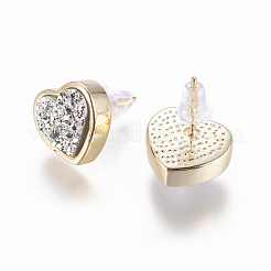 Brass Stud Earrings&nbsp;EJEW-J098-EG
