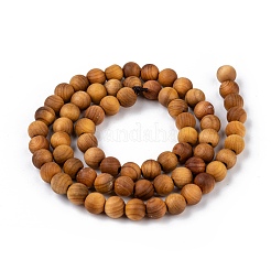 Natural Wood Beads Strand&nbsp;WOOD-F006-01-6mm