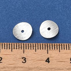 真鍮製スペーサービーズ  長持ちメッキ  ヒシビーズ  カーブディスク  銀  8x0.5mm  穴：1mm&nbsp;KK-F812-11S-D