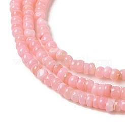 天然淡水シェルビーズ連売り  染め  ロンデル  ピンク  3x2mm  穴：0.5mm  約183~186個/連  14.96''（38センチメートル）&nbsp;SHEL-P017-01B-09