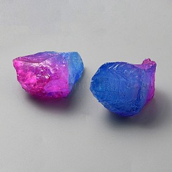 Electroplated Raw Rough Natural Quartz Crystal Beads&nbsp;G-WH0016-43B