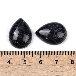 合成ブルーゴールドストーン青金砂石カボション  ティアドロップ  20~20.5x15~15.5x6.5~7mm&nbsp;G-H094-01A-10