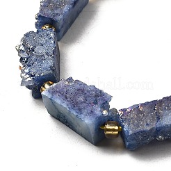 Electroplated Natural Druzy Agate Beads Strands&nbsp;G-R012-A02-04