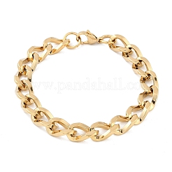 304 Stainless Steel Cuban Link Chain Bracelets for Women Men&nbsp;BJEW-F488-31G